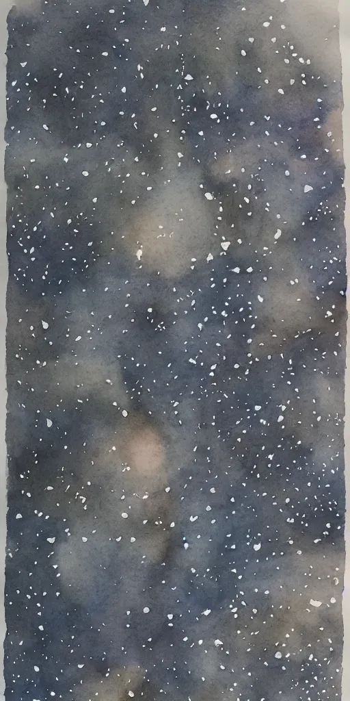 Image similar to traditional oriental water colour of space, liminal, lonely, highly detailed, black ink