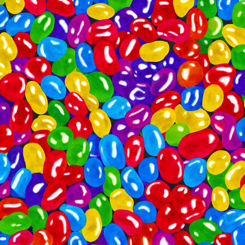 Image similar to hand drawn jellybeans texture art, 4k