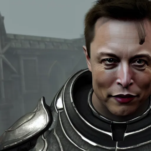 Prompt: Screenshot of Elon Musk as an Oblivion NPC, The Elder Scrolls Oblivion, gaming, detailed, 4K