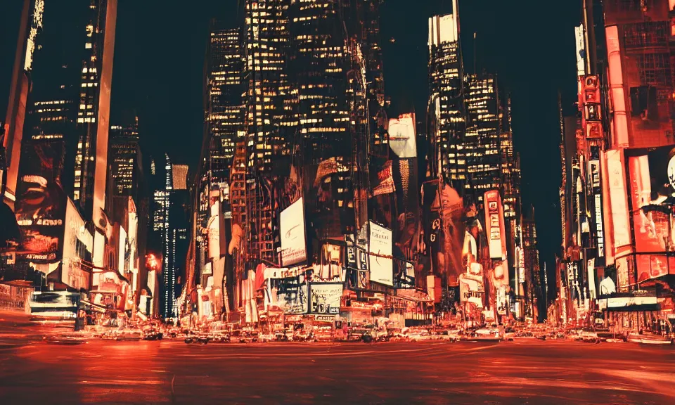 Image similar to photo of the streets of new york city at night