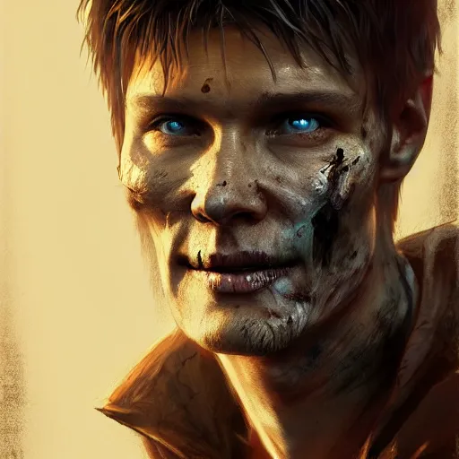 Prompt: portrait of morten harket as a zombie, 7 days to die zombie, fine art, award winning, intricate, elegant, sharp focus, cinematic lighting, highly detailed, digital painting, 8 k concept art, art by guweiz and z. w. gu, masterpiece, trending on artstation, 8 k