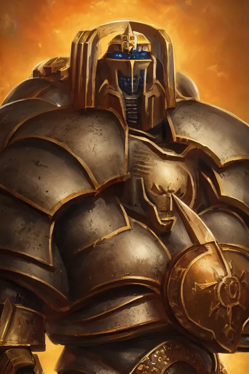 Image similar to armor portrait heros warhammer 4 0 k horus heresy fanart - the primarchs emperor by johannes helgeson animated with vfx concept artist & illustrator global illumination ray tracing hdr fanart arstation zbrush central hardmesh 8 k octane renderer comics stylized