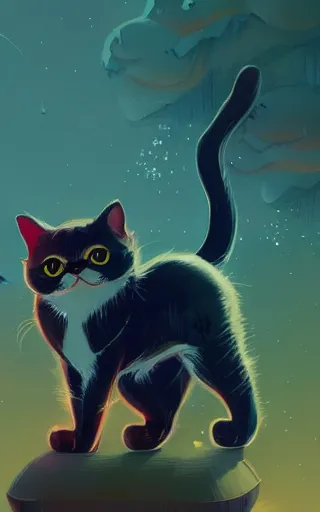 Image similar to cute cat, by victo ngai and andreas rocha and greg rutkowski, trending on artstation, unreal engine, 8 k hd wallpaperjpeg artifact, blur, artfact