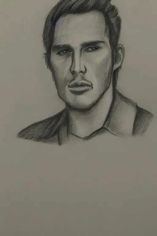 Image similar to notebook pencil drawing of a man