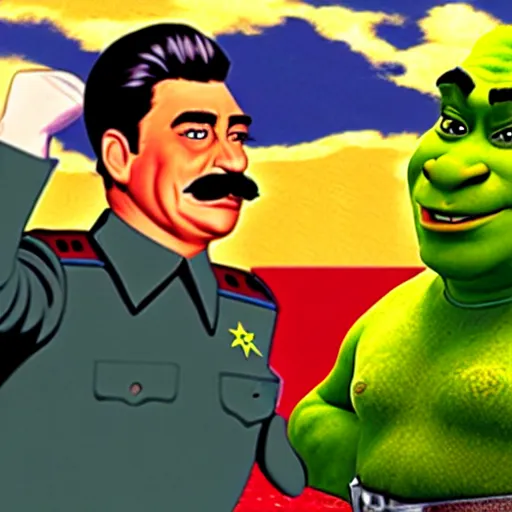 Image similar to josef stalin shrek