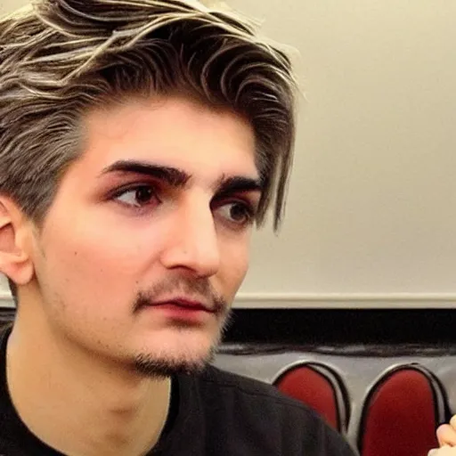 Image similar to gigachad xqc gambling : : realistic : : 1 dslr : : 1 - - quality 2