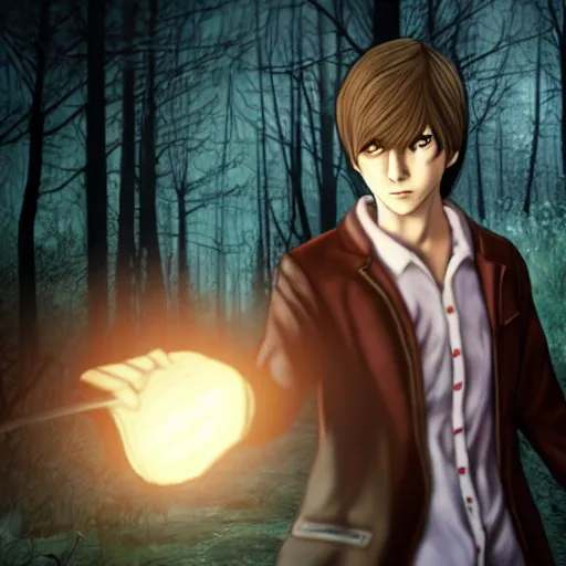 Image similar to Screenshot of Light Yagami in Dead By Daylight