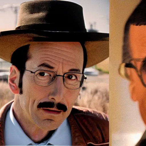 Image similar to Pee-Wee Herman playing Walter White in Breaking Bad