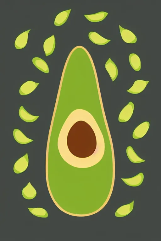 Prompt: minimalist boho style art of an avocado, illustration, vector art