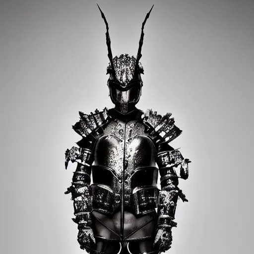 Image similar to a portrait of a beautiful young male wearing an alexander mcqueen armor made of ashes , photographed by andrew thomas huang, artistic