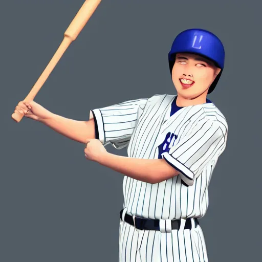 A drawing of a baseball player holding a bat. Baseball batter boy