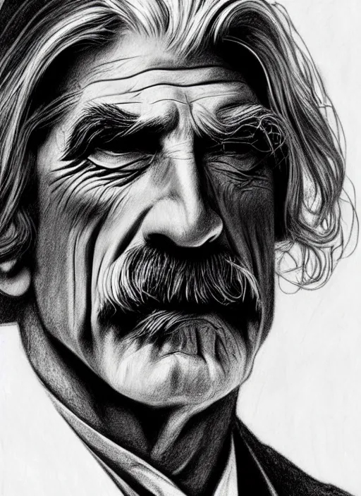 Image similar to hyperrealist pencil sketch of sam elliott as dracula by david malan and alphonse mucha, fantasy art, drawing, dynamic lighting, artstation, poster, volumetric lighting, very detailed faces, 4 k, award winning