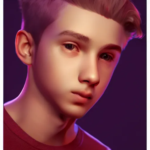 Prompt: a beautiful portrait of a cute stylish boy. volumetric lighting, subsurface scattering, hyperrealistic, render, hyperdetailed