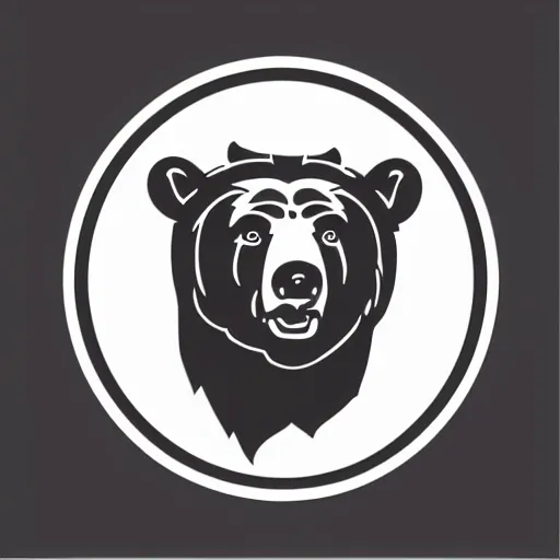 Prompt: sports logo detailed vector bear