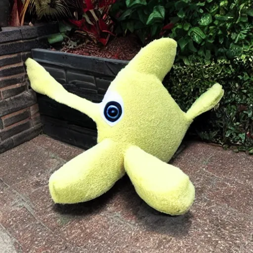 Image similar to a large Dory plush toy, realistic