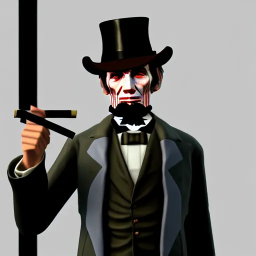 color abraham lincoln as a gta v character smoking a | Stable Diffusion ...