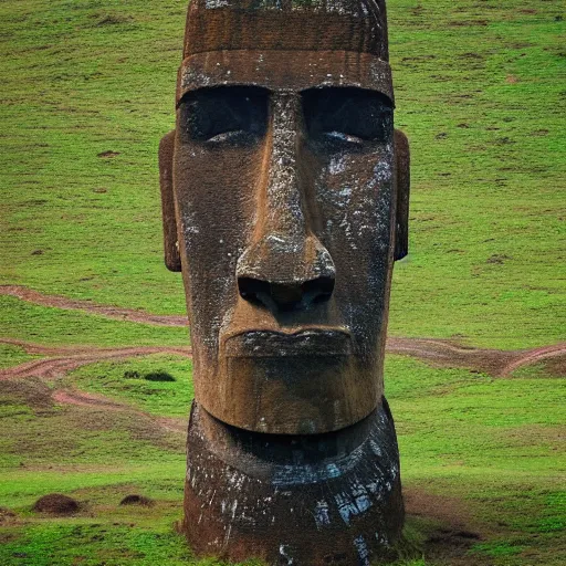 Prompt: moai statue, easter island, moai, realistic, 8 k, detailed