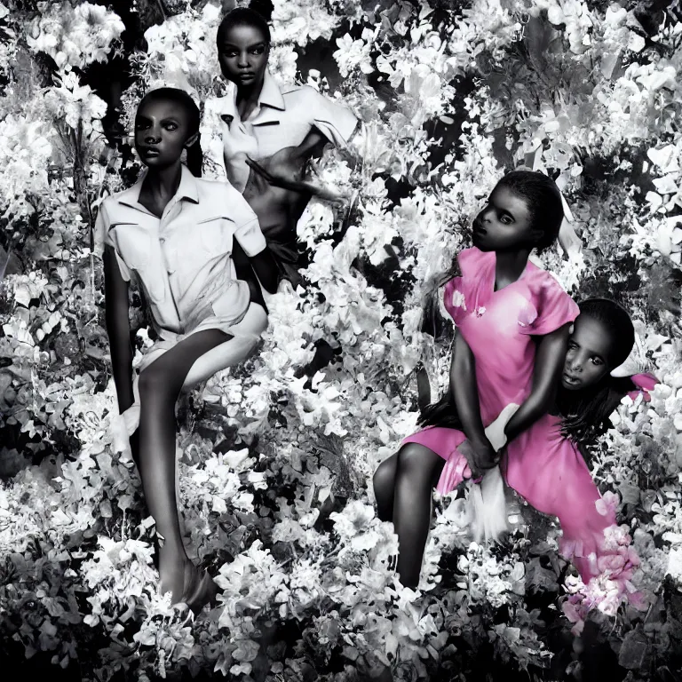 Image similar to fragrance advertising campaign by richard mosse