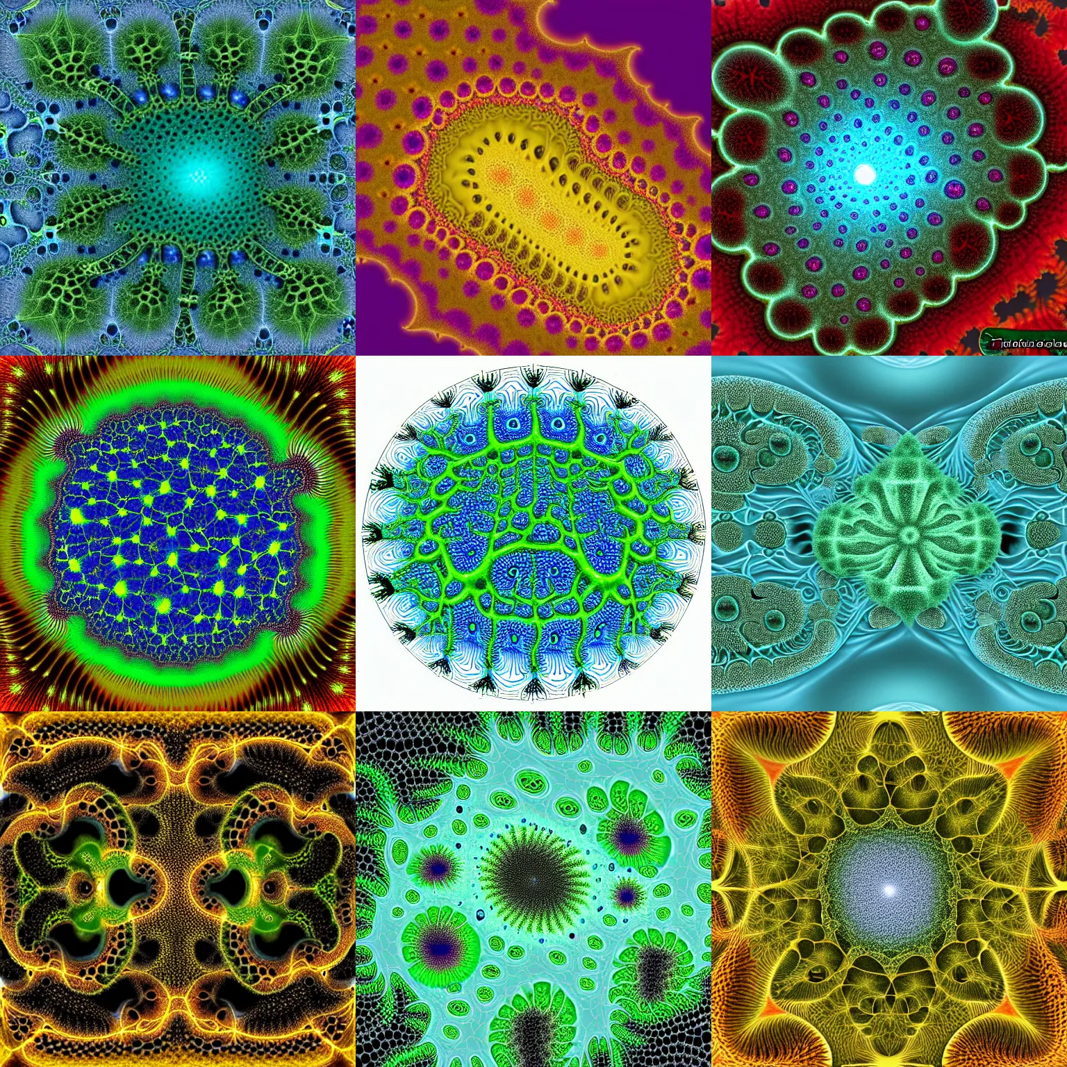 Prompt: infinite slime mold fractal, very detailed, mandelbrot set, mathematics