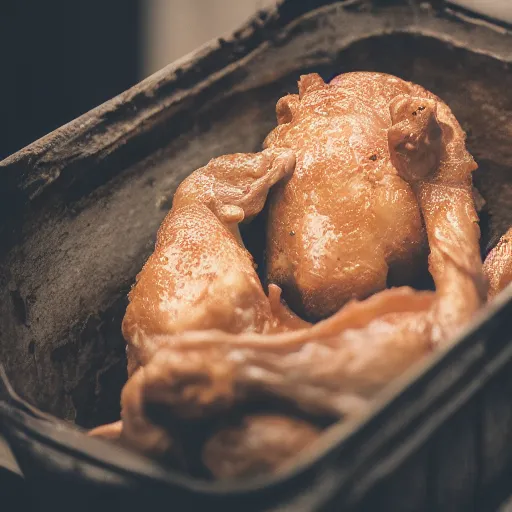 Prompt: chicken ( ( chicken fetus ) ), trending on unsplash, portrait!!