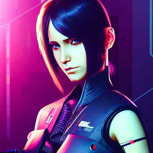 Prompt: beautiful cyberpunk 2 0 7 7 female character, futuristic, art by ilya kuvshinov, strong strokes, photo of asuna from sao, intricate, elegant, sharp focus, illustration, highly detailed, digital painting, trending on artstation, award winning, concept art, sharp focus h 8 0 0