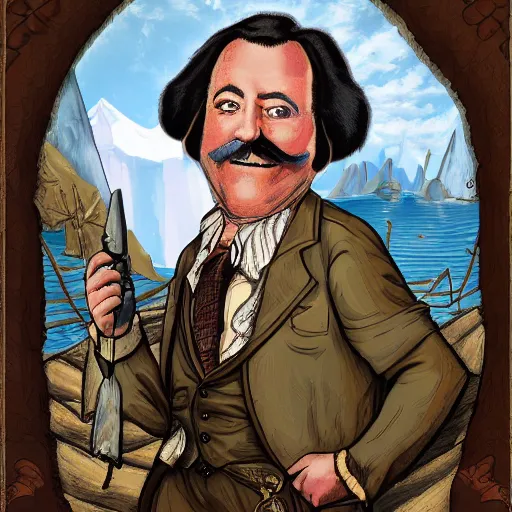 Image similar to portrait of dr. livesey from the soviet cartoon treasure island, highly detailed, centered, digital painting