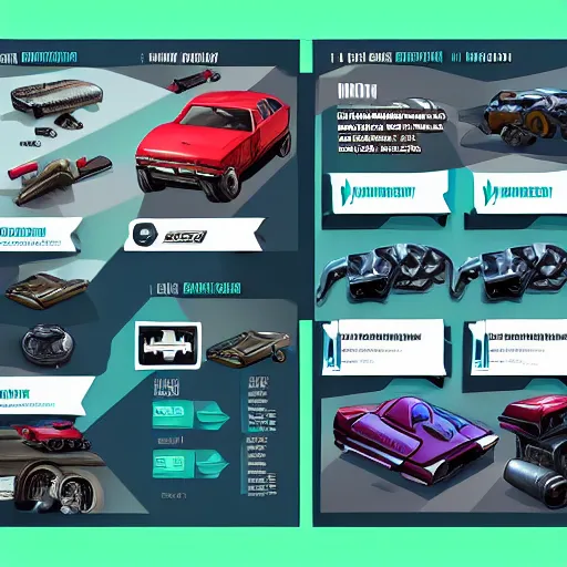 Image similar to car engine, car parts concept, card, comic page, realistic fortnite, ui card, Hyperrealism