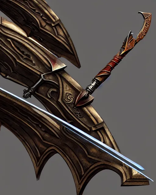 Image similar to realistic concept art of magic infused longbows weapon, mideival, detailed, 1 4 5 0, delicate, hyper realism, ultra realistic, 8 k