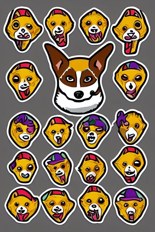 Image similar to Portrait of a corgi as a Mexican wrestler in a mask, sticker, colorful, illustration, highly detailed, simple, smooth and clean vector curves, no jagged lines, vector art, smooth