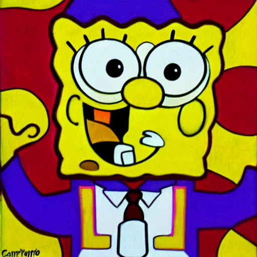 Image similar to Portrait of Sponge Bob by Carvaggio