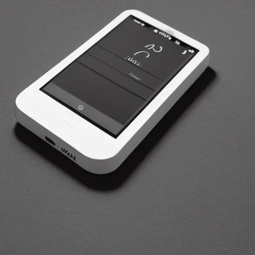 Image similar to a smart phone designed by dieter rams, studio photograph, white background