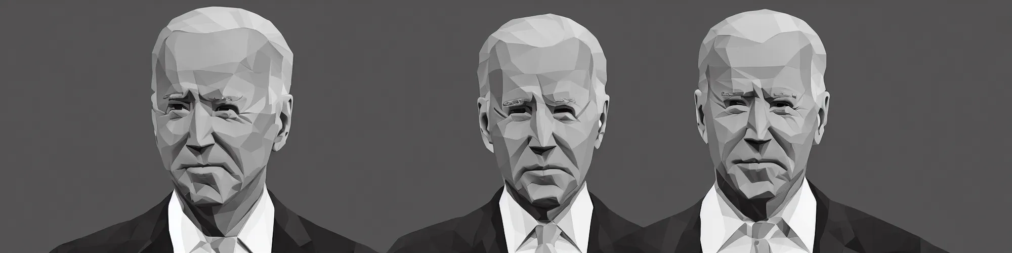 Image similar to joe biden, low poly, polygon, low poly character