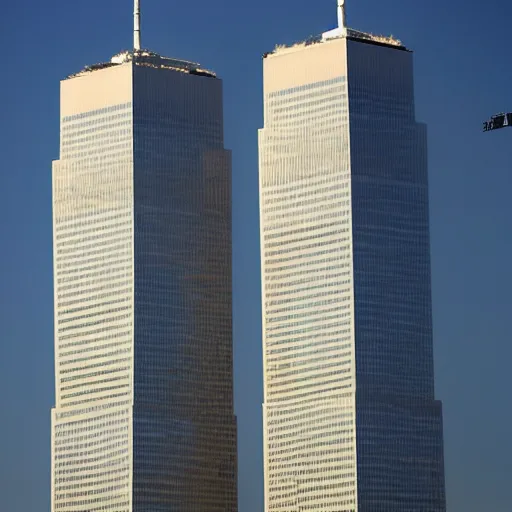 Prompt: exclusive photos of the twin towers falling, hyperrealism, no blur, 4k resolution, ultra detailed, style of CNN, The New York Times, Reuters