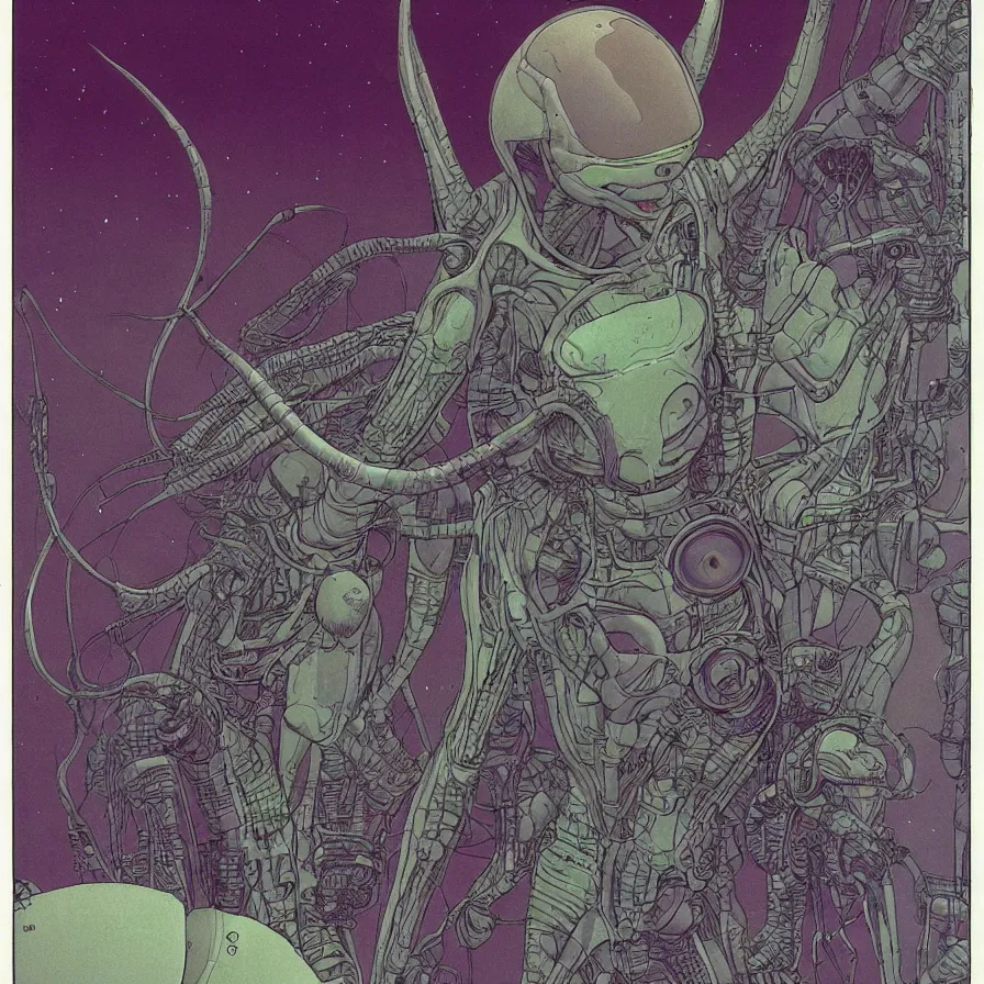 Image similar to an alien by mœbius