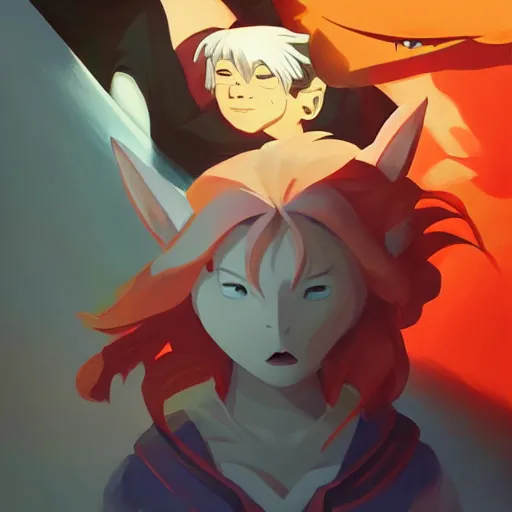 Image similar to face icon stylized minimalist inuyasha, loftis, cory behance hd by jesper ejsing, by rhads, makoto shinkai and lois van baarle, ilya kuvshinov, rossdraws global illumination