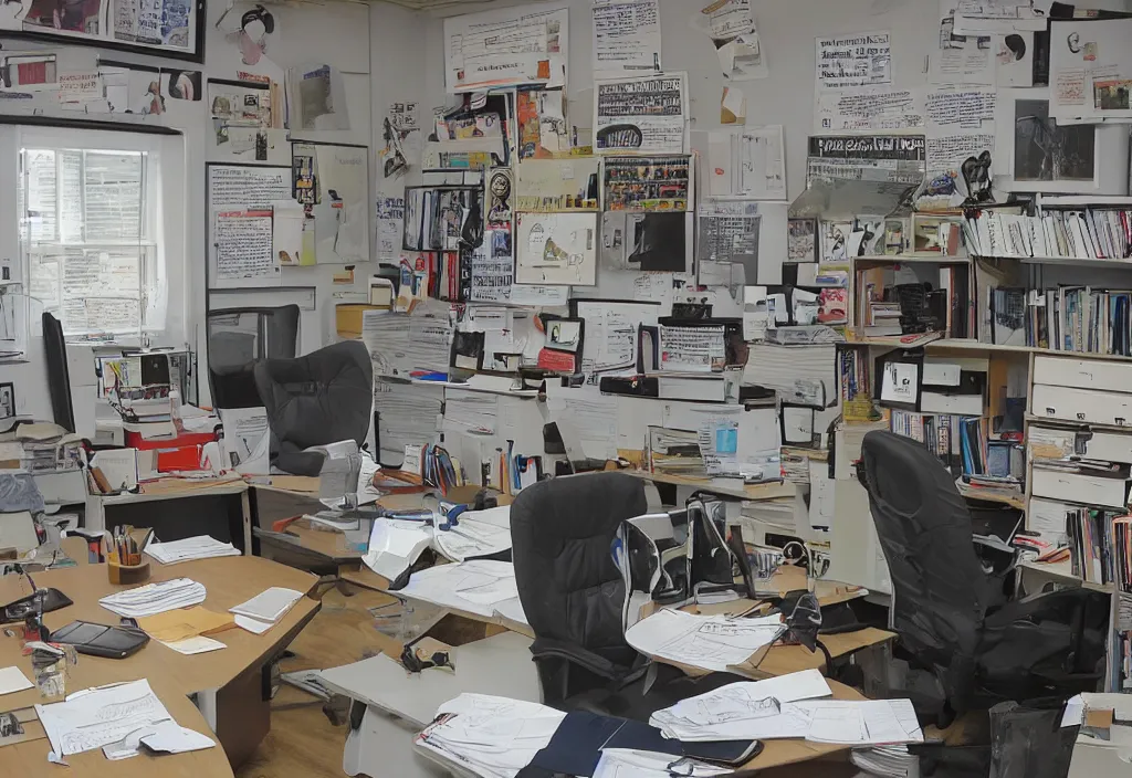 Image similar to a conspiracy theorists office