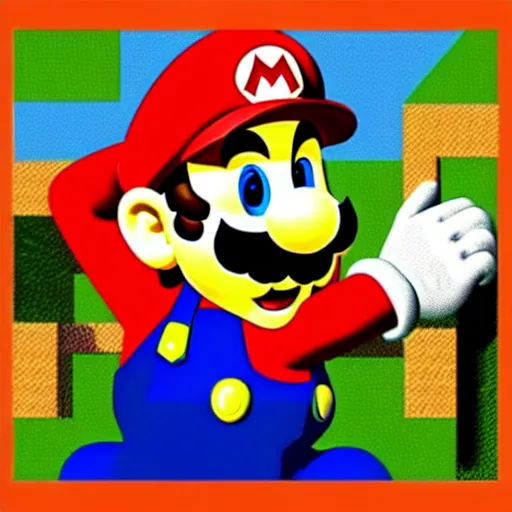 Prompt: Mario by mc escher