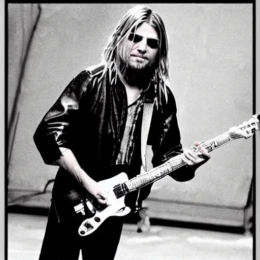 Prompt: rock star kurt donald cobain