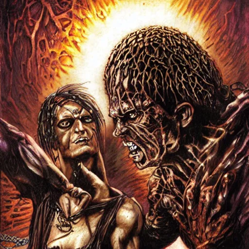 Image similar to Frankenstein vs the mummy by Greg Staples