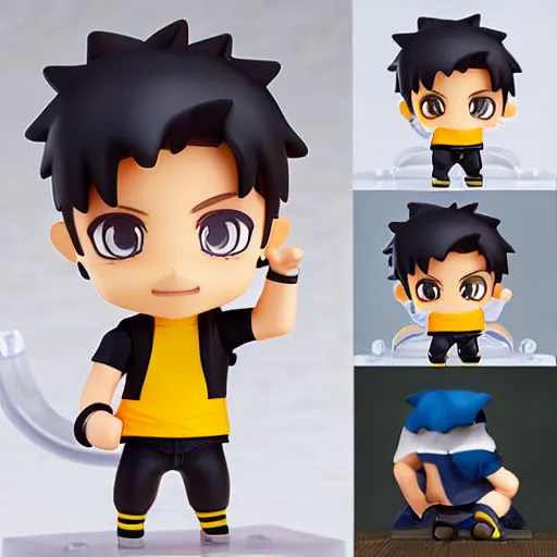 Prompt: high quality portrait flat matte painting of cute boy in the style of nendoroid and Toon naruto , flat anime style, thick painting, medium close-up