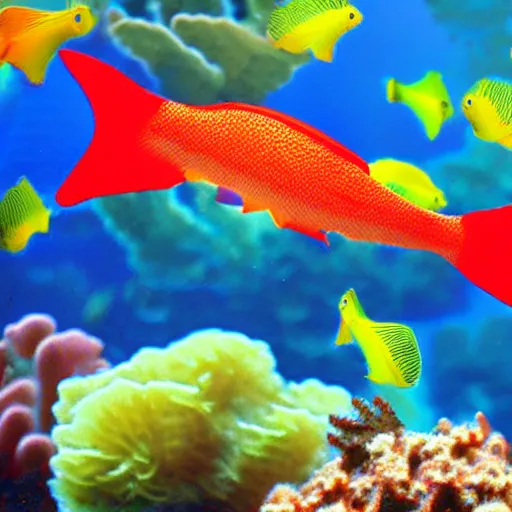 Prompt: fish 3 d colourful beautiful fish happy