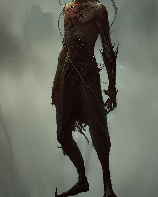 Image similar to character portrait of a slender half - elven man, by greg rutkowski, mark brookes, jim burns trending on artstation
