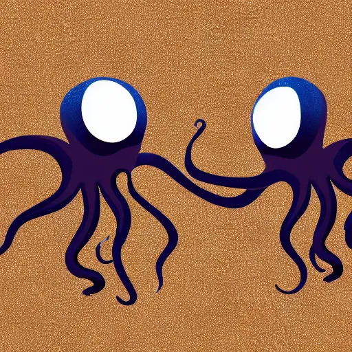 Image similar to two octopi shake hands in greeting
