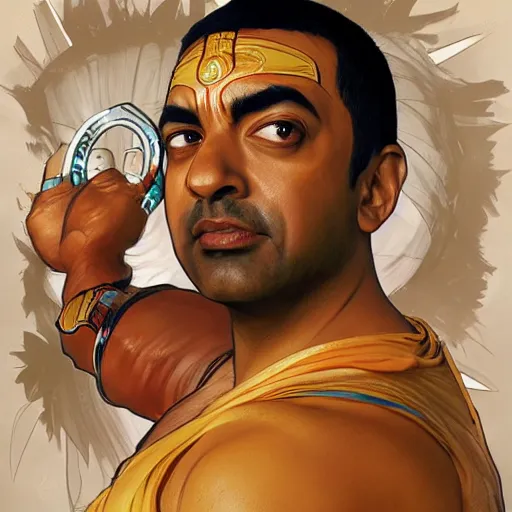 Prompt: kal penn as dhalsim from street fighter, 4 k, ultra realistic, detailed focused art by artgerm and greg rutkowski and alphonse mucha