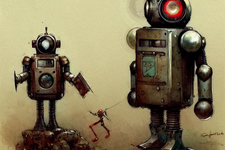 Image similar to adventurer ( ( ( ( ( 1 9 5 0 s retro future robot android wise old owl android. muted colors. ) ) ) ) ) by jean baptiste monge!!!!!!!!!!!!!!!!!!!!!!!!! chrome red
