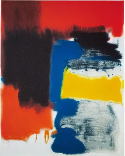 Prompt: undeniable essence of life by pat steir and gerhard richter, acrylic splashes, part by mark rothko. abstract art.