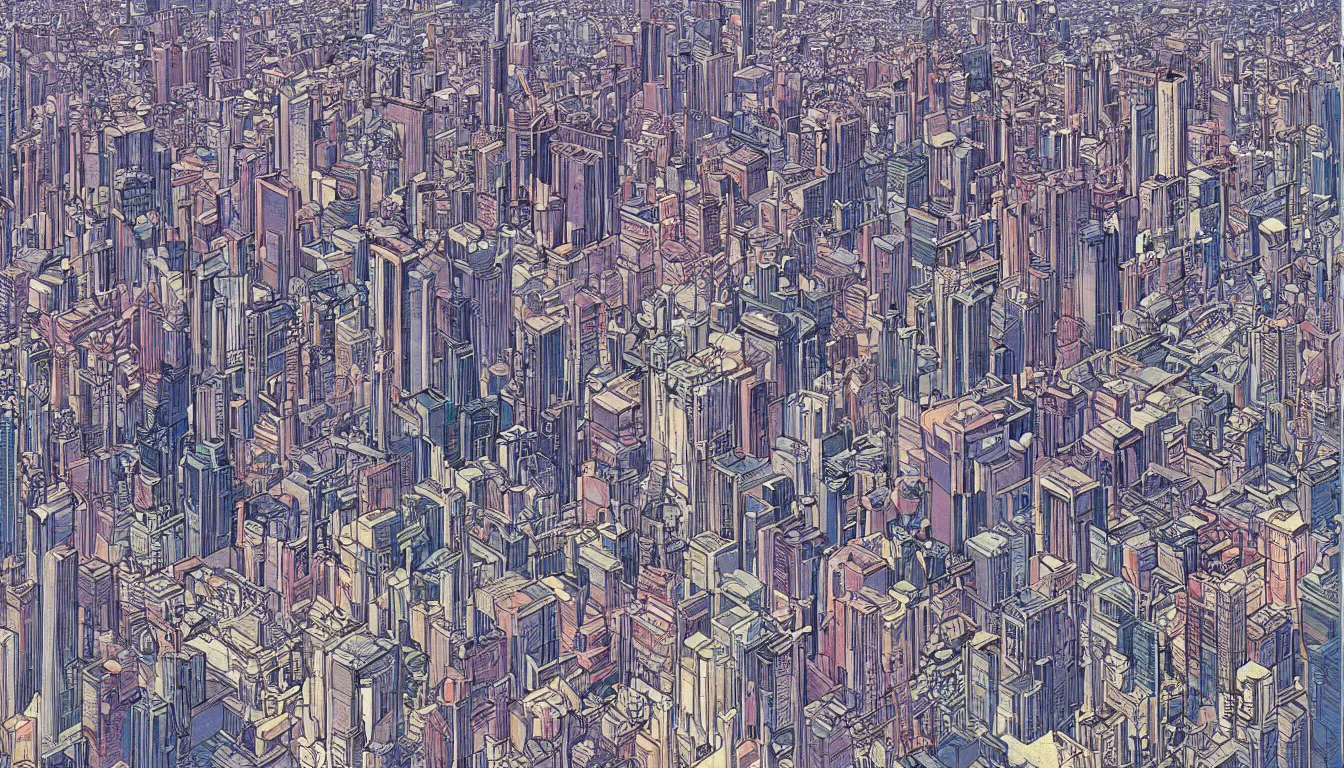 Image similar to tokyo by moebius