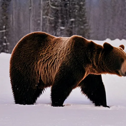 Image similar to bear sniff red candle, bear sniff red cocaine