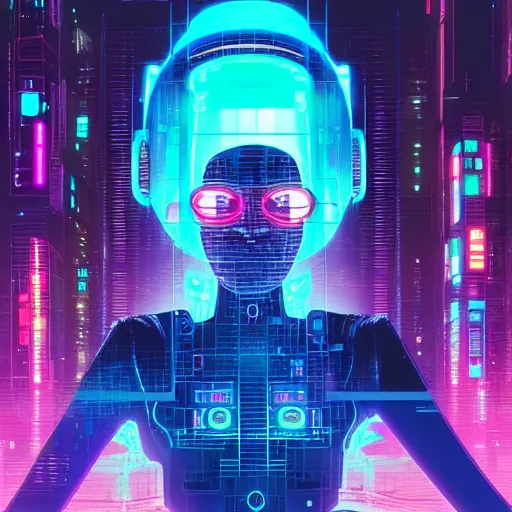 Image similar to a cyberpunk netrunner surrounded by a glowing computer interface, centered in the frame, cyberpunk concept art by Jean Giraud and josan gonzales, digital art, highly detailed, intricate, sci-fi, sharp focus, Trending on Artstation HQ, deviantart, 4K UHD image