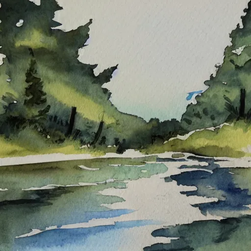 Image similar to water color of a national park